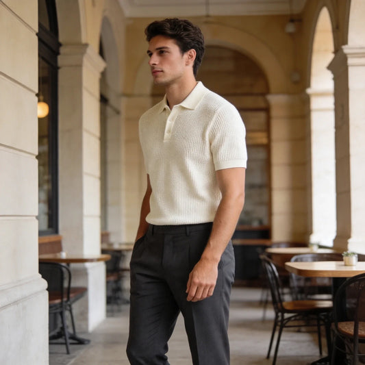 Orchidgifts - Arthur Relaxed Knit Polo
