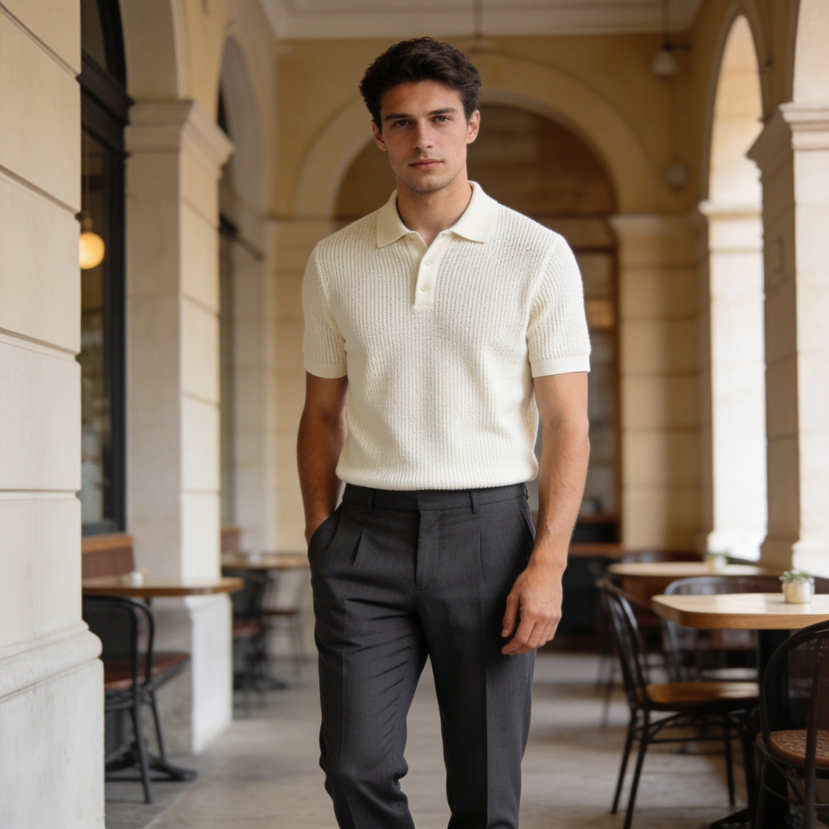 Orchidgifts - Arthur Relaxed Knit Polo