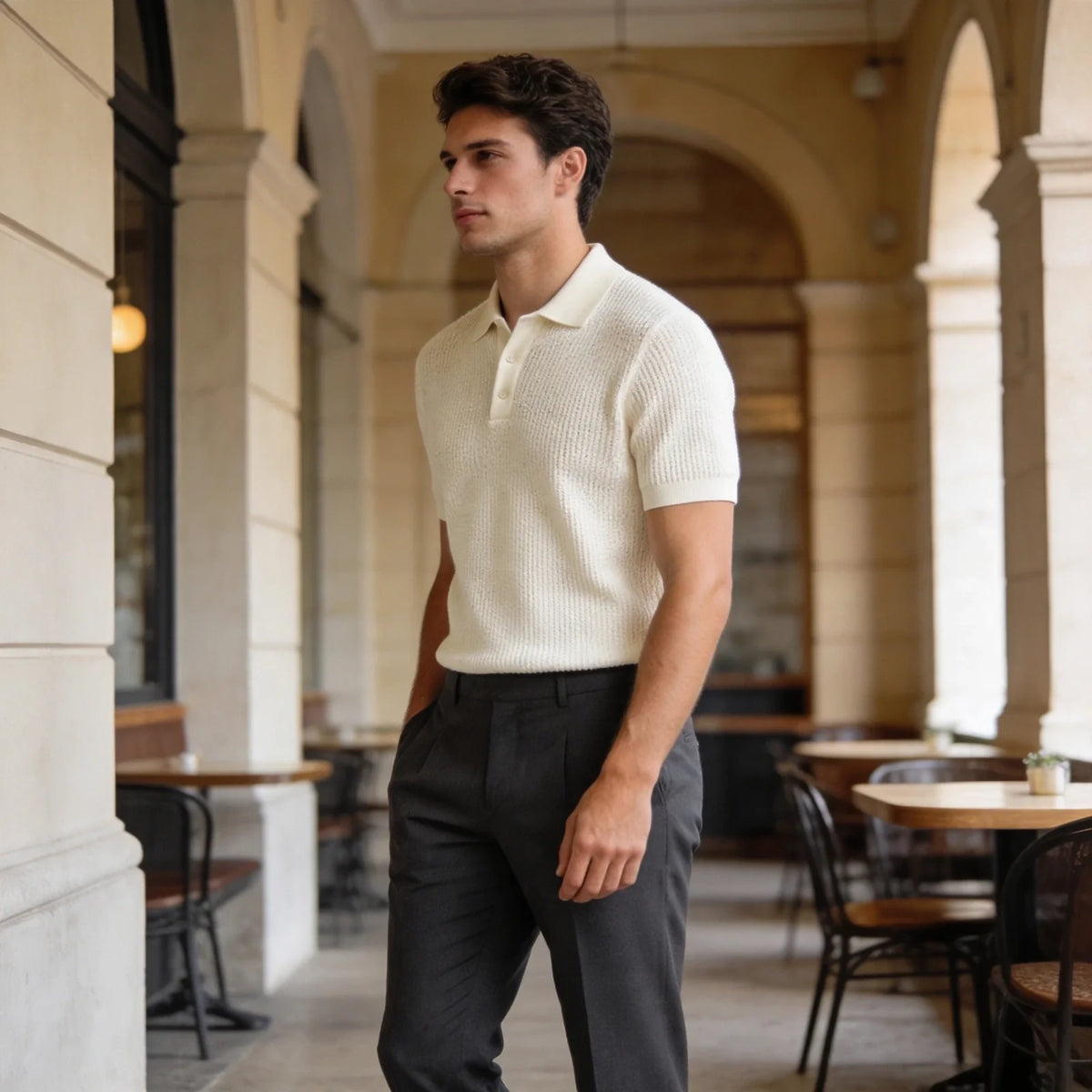 Orchidgifts - Arthur Relaxed Knit Polo