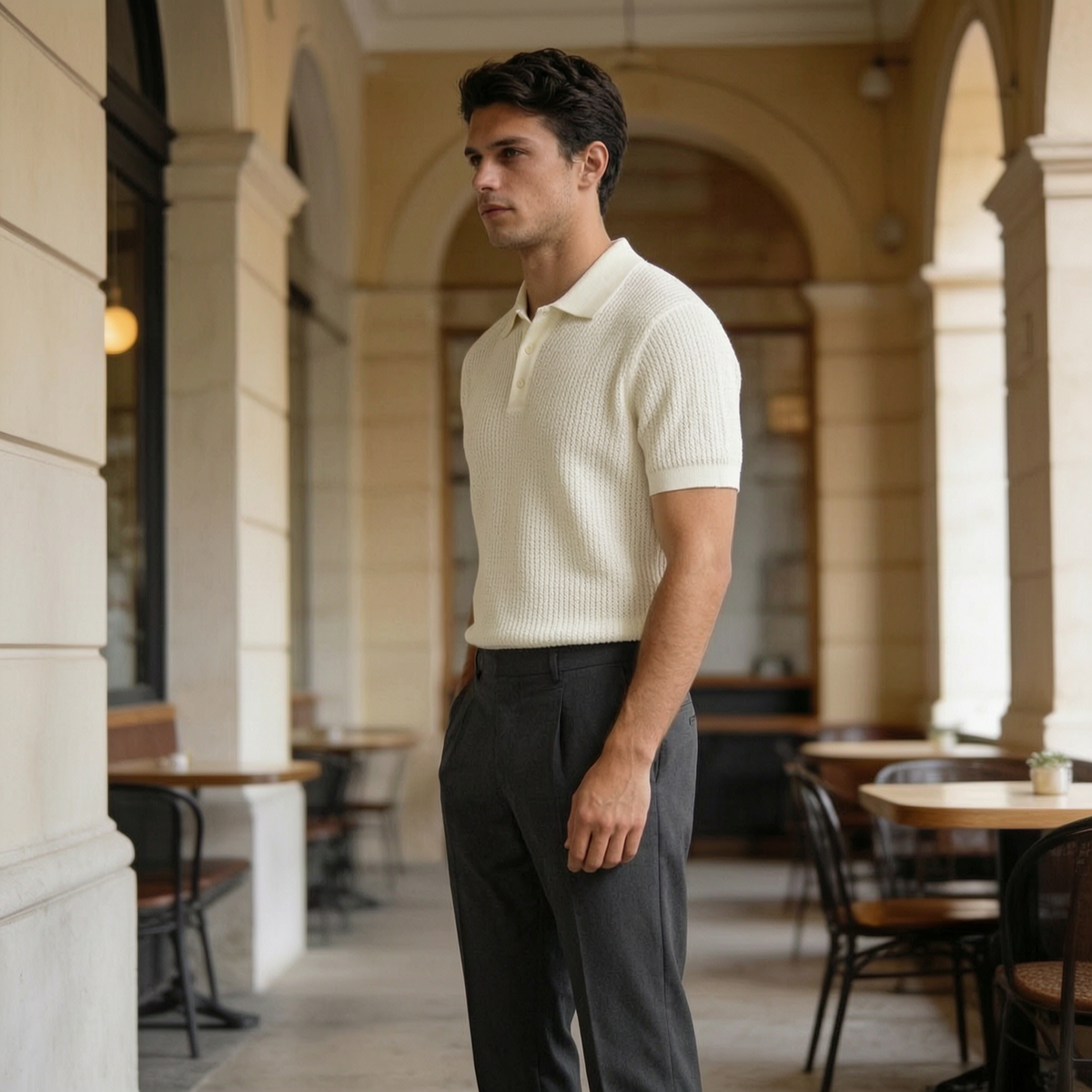 Orchidgifts - Arthur Relaxed Knit Polo